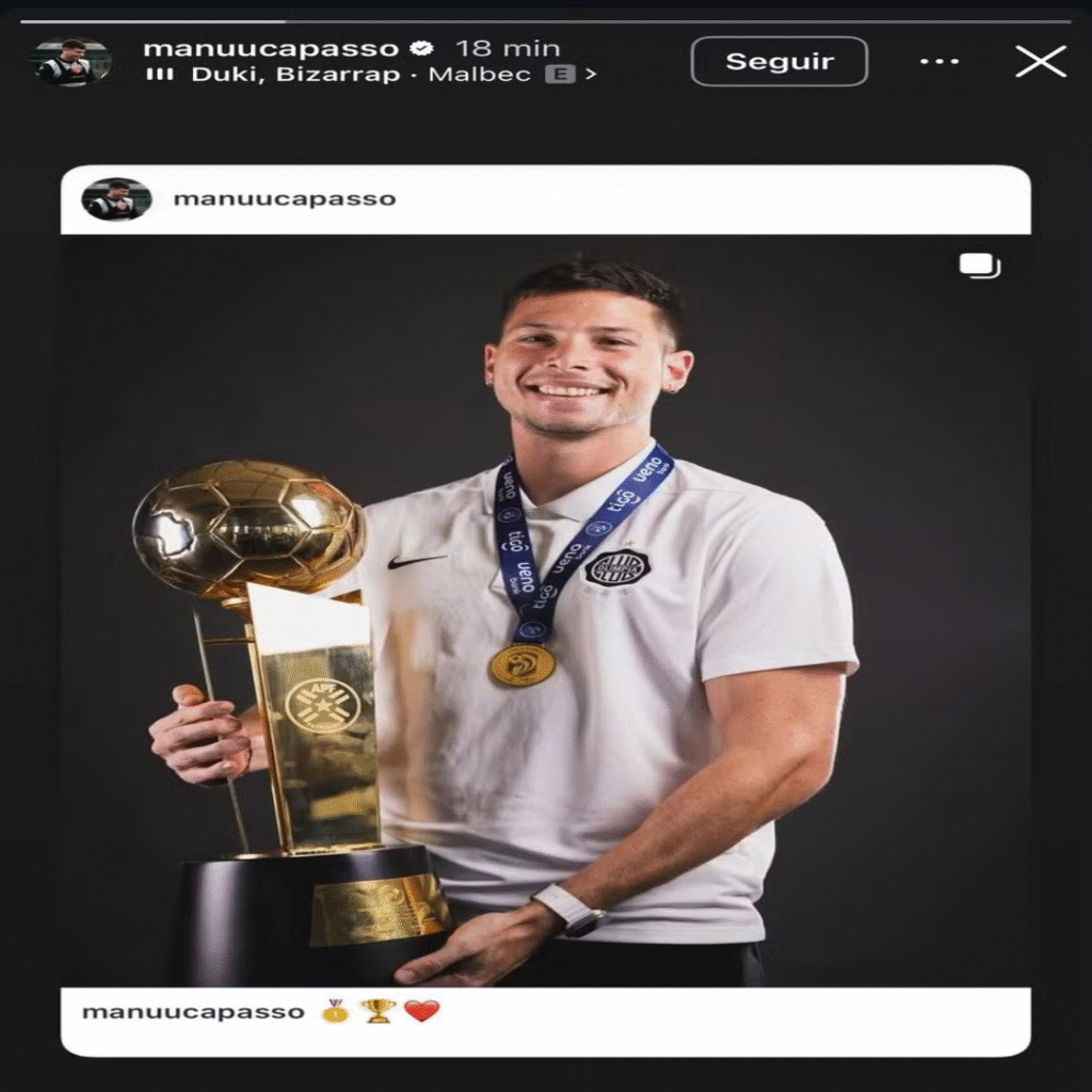 Capasso via Instagram depois de declaração de Felipe — Foto: Reprodução